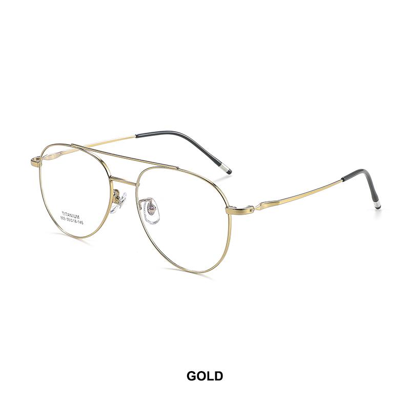 

Ultra-Light Titanium Glasses Frame Double-Bridge Eyeglasses Men s Business Casual Eyewear Women Retro Trendy Fashion Spectacles золотой