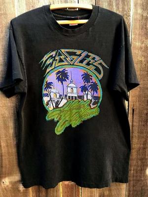 The Eagles Hotel California Concert Tour Black T Shirt Heavy Cotton NH27542 Unisex T-Shirt