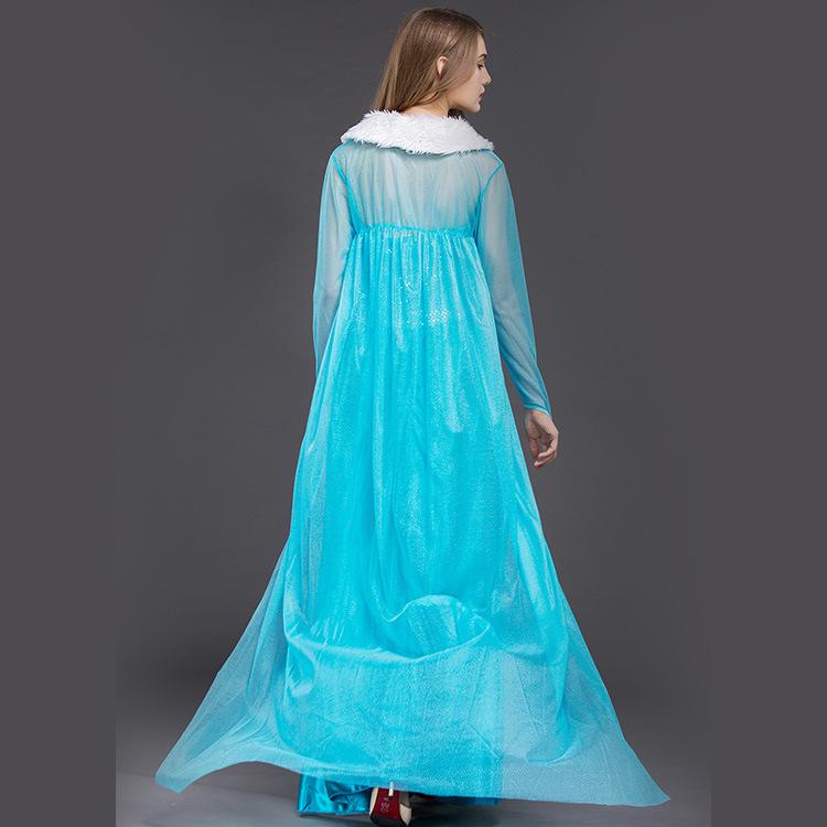 Elsa Fairytale Princess Adult Cosplay Costume: European & American Halloween Dress