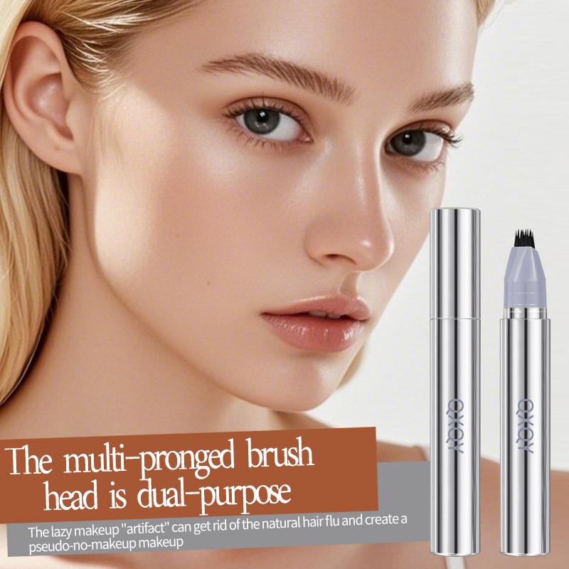 Multi Pronged Brush Head Eyebrow Pencil Dual-Use Smooth & Blendable Eyebrow Gel For Natural Makeup