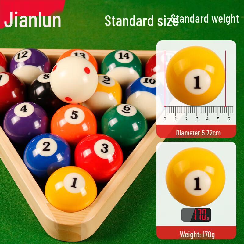 JEEANLEAN Standard 8-Ball Billiards Ball Set