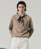 NOTIG Wool Blend Tweed Round Knit Beige_Okw2Swrl201I1