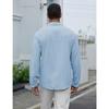 Mens Solid Color Long Sleeve Casual Business Dress Shirt