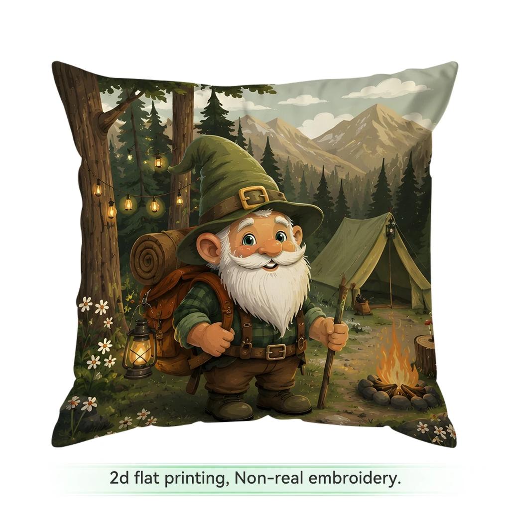 1pcs/4pcs Camping Adventure Cushions Pillowcase Polyester Cushion Cover Throw Pillow Pillowcover Home Car Sofa Decor