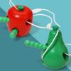 Worm Eat Fruit Worm Eat Fruit Educational Toy Pear Pear Funny Wooden Threading Toys  Toy Gifts
