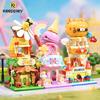 New Keeppley Colorful Street View Building Blocks Toy Cartoon Fantasy Fairy Tale Town Desktop Decoration Girl Birthday Gift