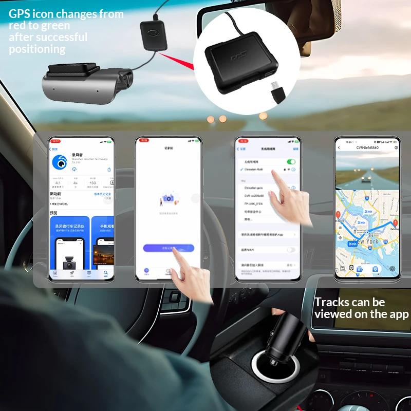 HAOGU 4K Car Dash Camera UHD Recording Car DVR Night Vision Video Recorder DashCam With GPS Wi-Fi Support Black Box 24H Parking