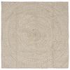 Area Rugs Natural and White 120 X 120 Cm Jute