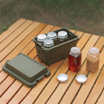 Seasoning Bottle Set Storage Bag Portable BBQ Jar Spice Storage Bag Stackable Organizer Travel BBQ Camping Supplies