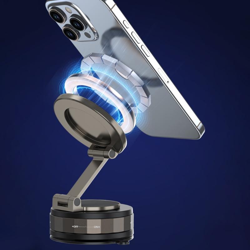 Folding Mount Holder for Dashboard Magnetic 360 Degree Rotating Suction Cup Phone Stand Car Phone Stand Holder