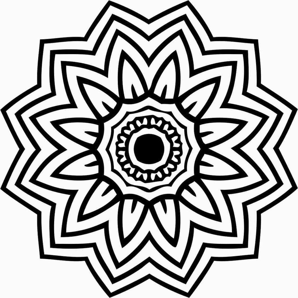 Printtoo Ștampile Rotunde din Lemn cu Cauciuc pentru Artizanat Textil cu Model Floral Mandala-2