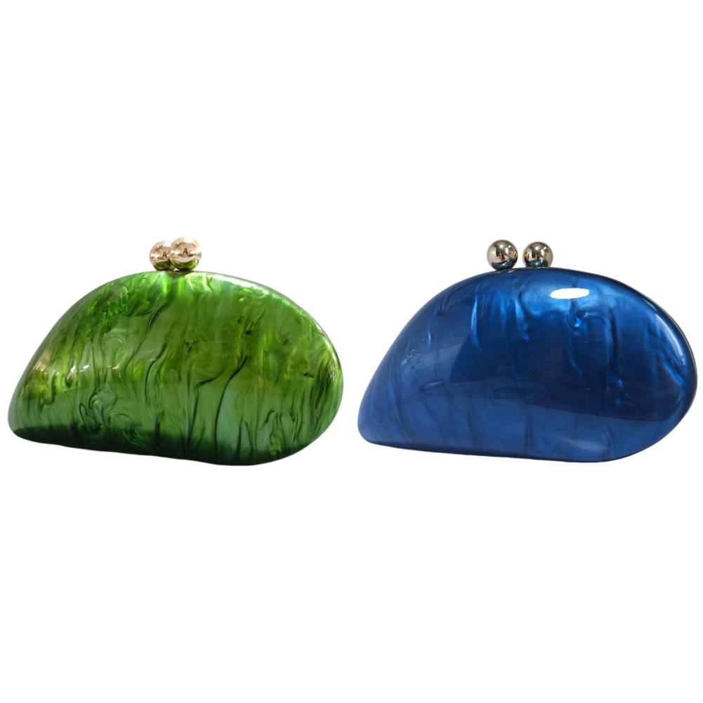 

T0# Acrylic Evening Clutch Purse Elegant Glitter Handbag Party Favors (Green)
