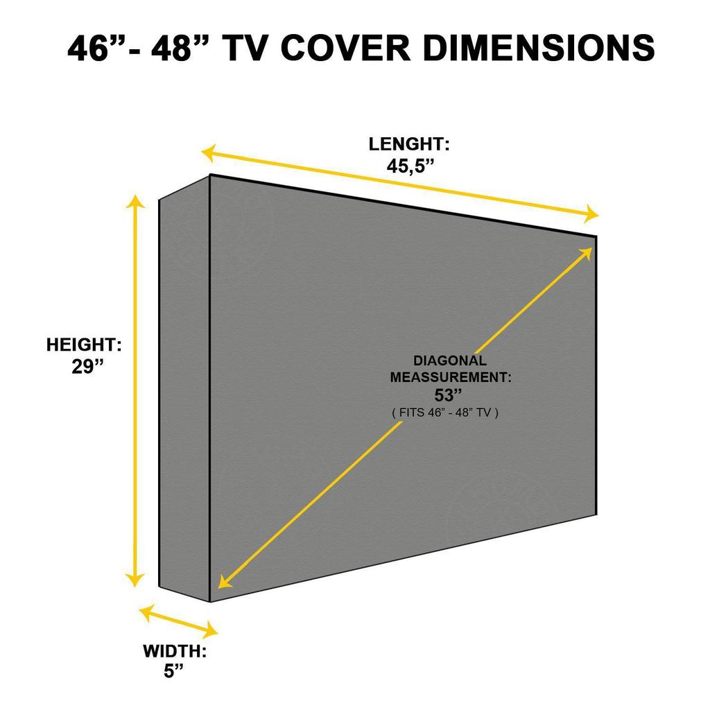 Universal Waterproof Outdoor TV Dust Cover - Polyester