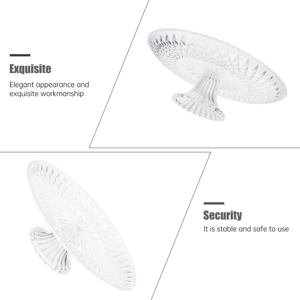 Parfait Bowl Crystal Fruit Plate Set Dessert Stand Container Transparent Decorate