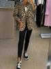 Women's Autumn 2025 Leopard Print Slimming Jacket Suit