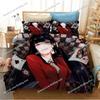 Kakegurui Yumeko Jabami Cute Bedding Set Cartoon Anime Adult Kid Bedroom Soft Duvet Cover 3D Print Vibrant Kawaii Anime Cozy Set
