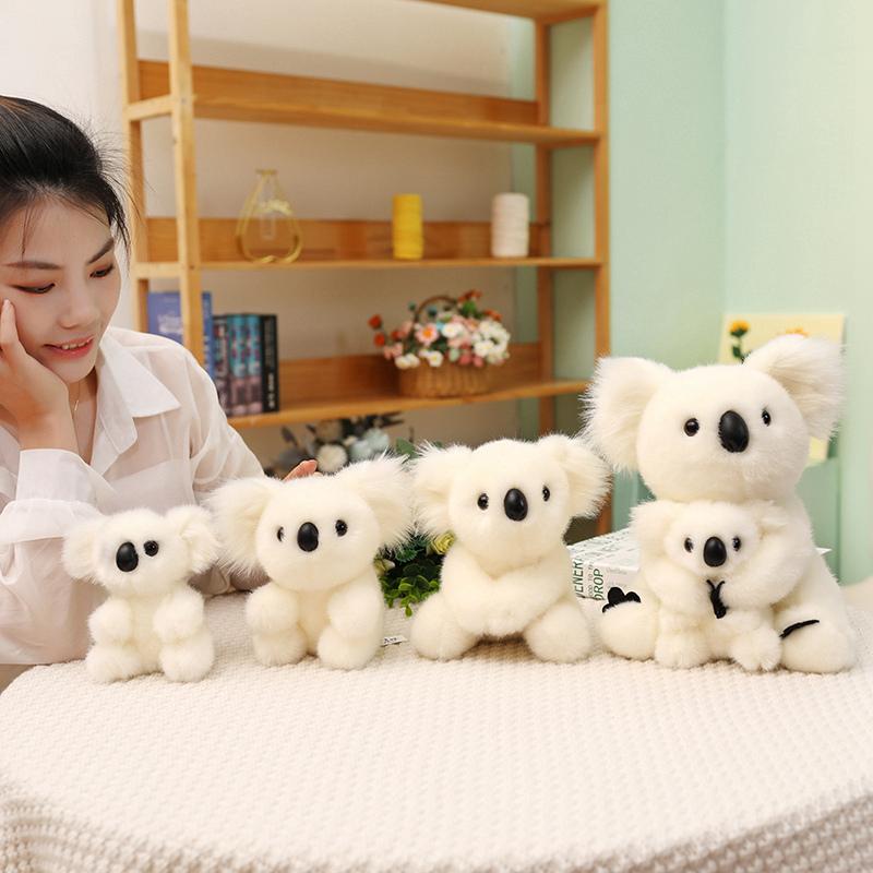 Lovely Australia Koala Plush Toys Furry Koala Bear Plush Dolls Stuffed Soft Animal Pillow For Friend Birthday Christmas Gift