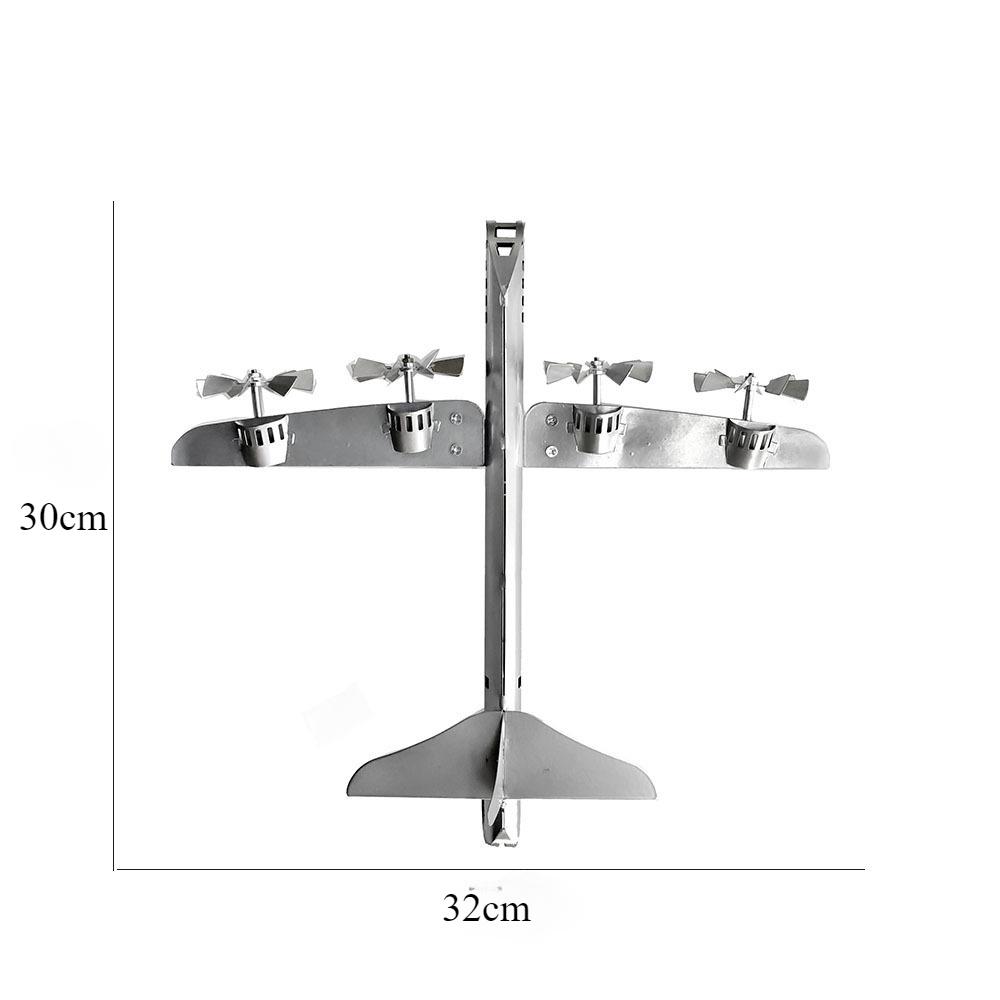 Festning Fly Vindmølle Metallhåndverk Hage Gårdsplass Ornament 3d Dekorasjon Vindklokke