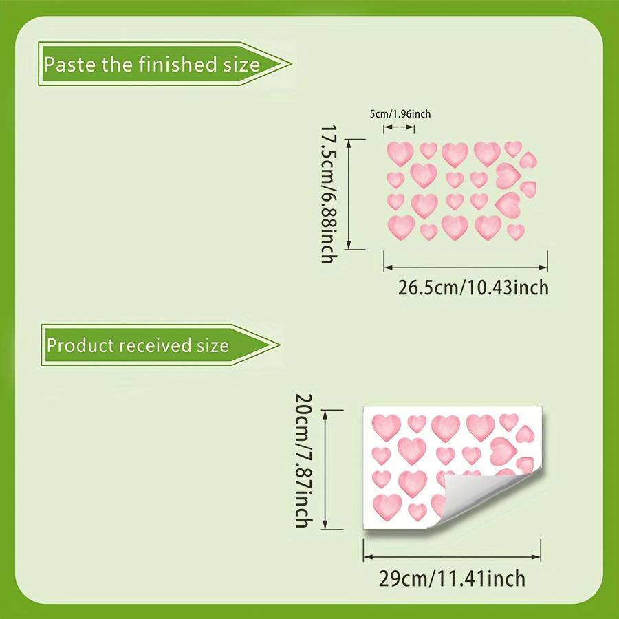 

Pink Love Luminous Wall Stickers Glow in The Dark Love Heart DIY Wall Decals for Baby Kids Room Nursery Home Romantic Decoration 20x30cm бежевий