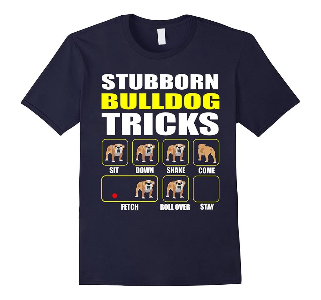 Englische Bulldogge Sturrkopf Bulldogge Tricks Sonderedition T-Shirt Sommer Baumwolle Kurzarm Herren T-Shirt Übergroß Streetwear