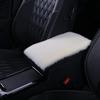 Funda de Almohadilla Universal de Felpa de Piel Sintética Suave para Caja Apoyabrazos de Coche Cubierta para Caja de Consola Central Cojín de Almohadilla para Apoyabrazos Accesorios de Interior para Coche para Mujeres