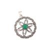 Chrome Diopside Gemstone 925 Sterling Silver Jewelry Flower Chain Pendant 1.48" CP-29-1