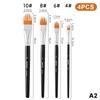 4Pcs Serrated Art Paintbrush Set Non-Slip Handle Leaf Painting Brushes for Home Landscape Sketching Art Lovers