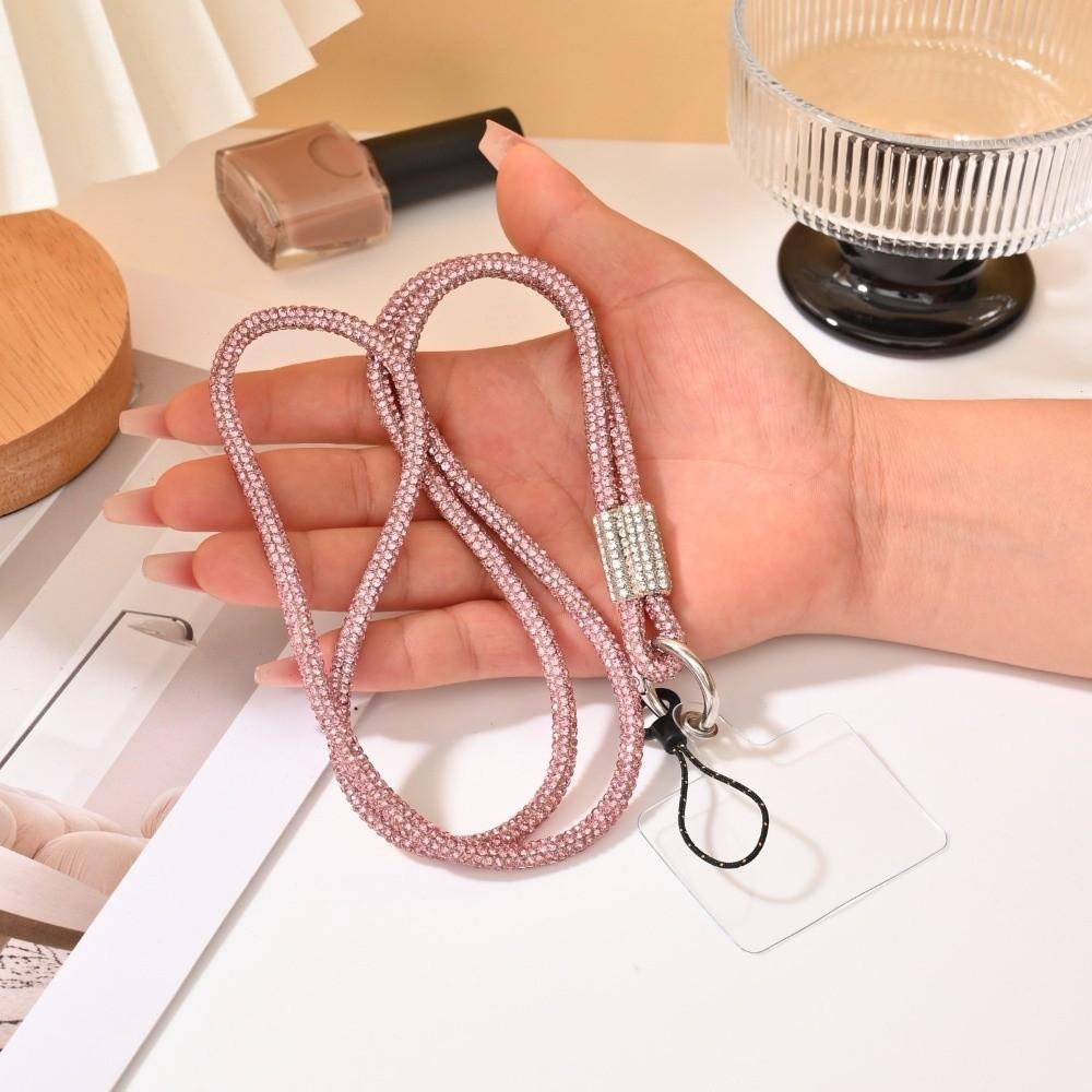 Fashion Crystal Rhinestone Phone Lanyard Bright Bling Bling Phone Wrist Rope Anti-lost Keychain Phone Accessories