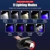 High Power LED Induction Headlight Rechargeable Sensor Headlamp 90 ° Adjustment UV Flashlight Camping Pet Urine Scorpion Dector