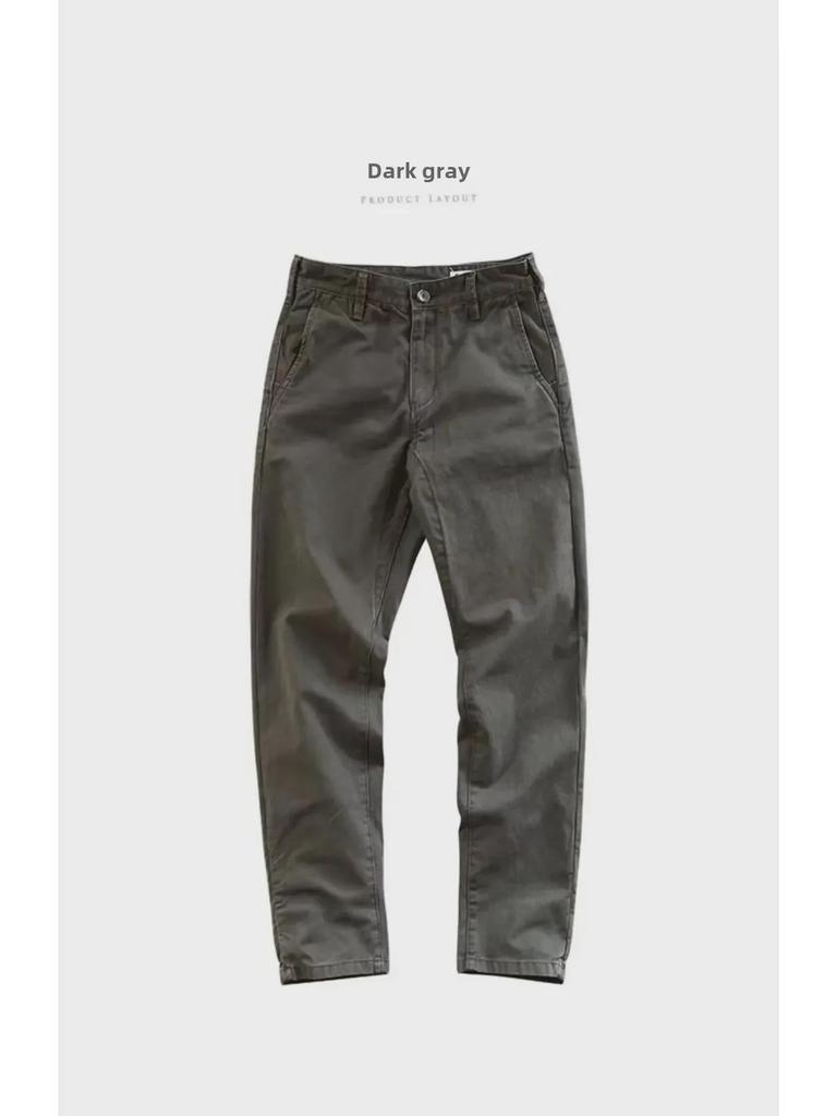 Men's Cotton Straight Casual Overalls - 2024 American Retro High Street Fashion