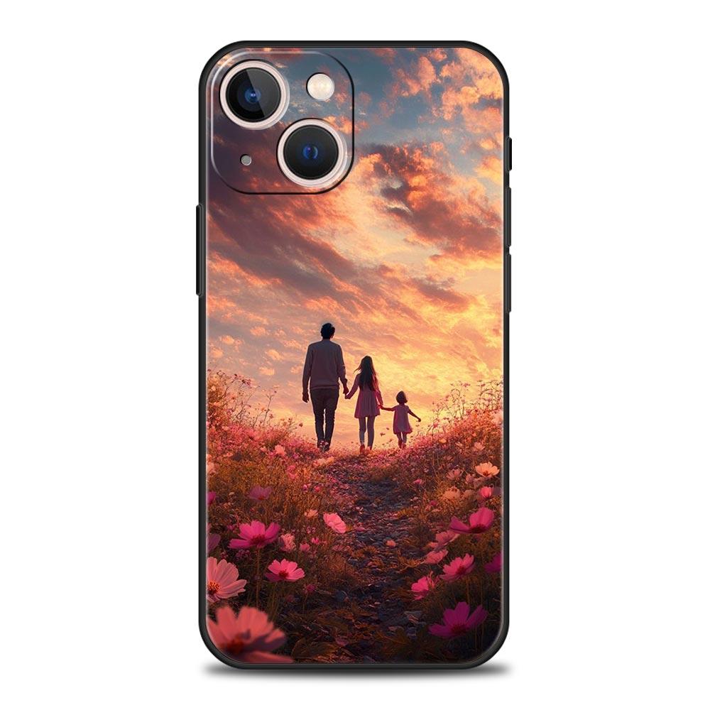 

Чехол для телефона Семья из трех человек для iPhone 17 16 15 14 13 12 Pro Max 11 Pro Max 17 AIR Plus Ударопрочный Мягкий ТПУ Корпус Fundas for iPhone 17