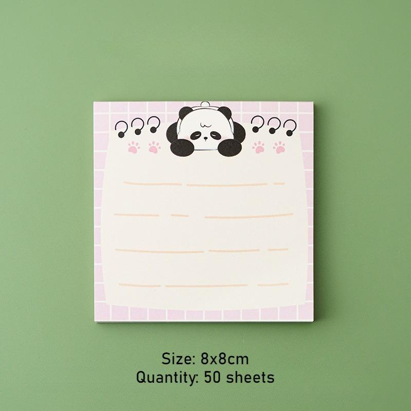 50 Sheets Kids Cartoon Posted It Paper Memo Sticky Panda Guinea Pig Notes Stickers Notebook Planner Stationery Message Sticker