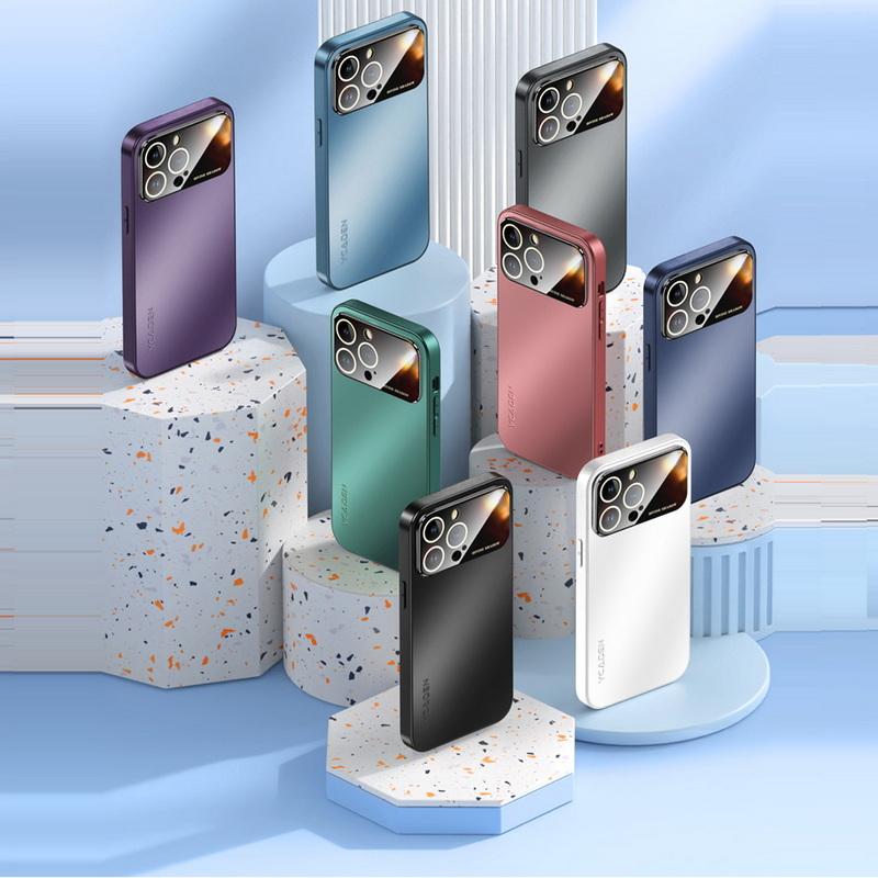 

Матовый чехол для телефона AG с большим окном для iPhone 14 Pro Max 13 12 11, линзы из закаленного стекла, все включено, чистый цвет, задняя крышка