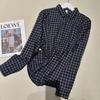 Women's Slim-Fit Winter Shirt: Stylish Collar, Versatile Brushed Cotton, Long Sleeve