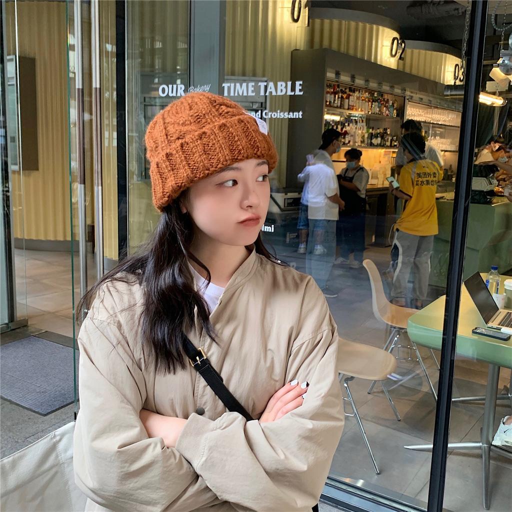 Ding Walk Candy Colored Twist Wool Hat for Women Trendy Autumn and Winter Retro Versatile Warm Ear Protection Cold Hat