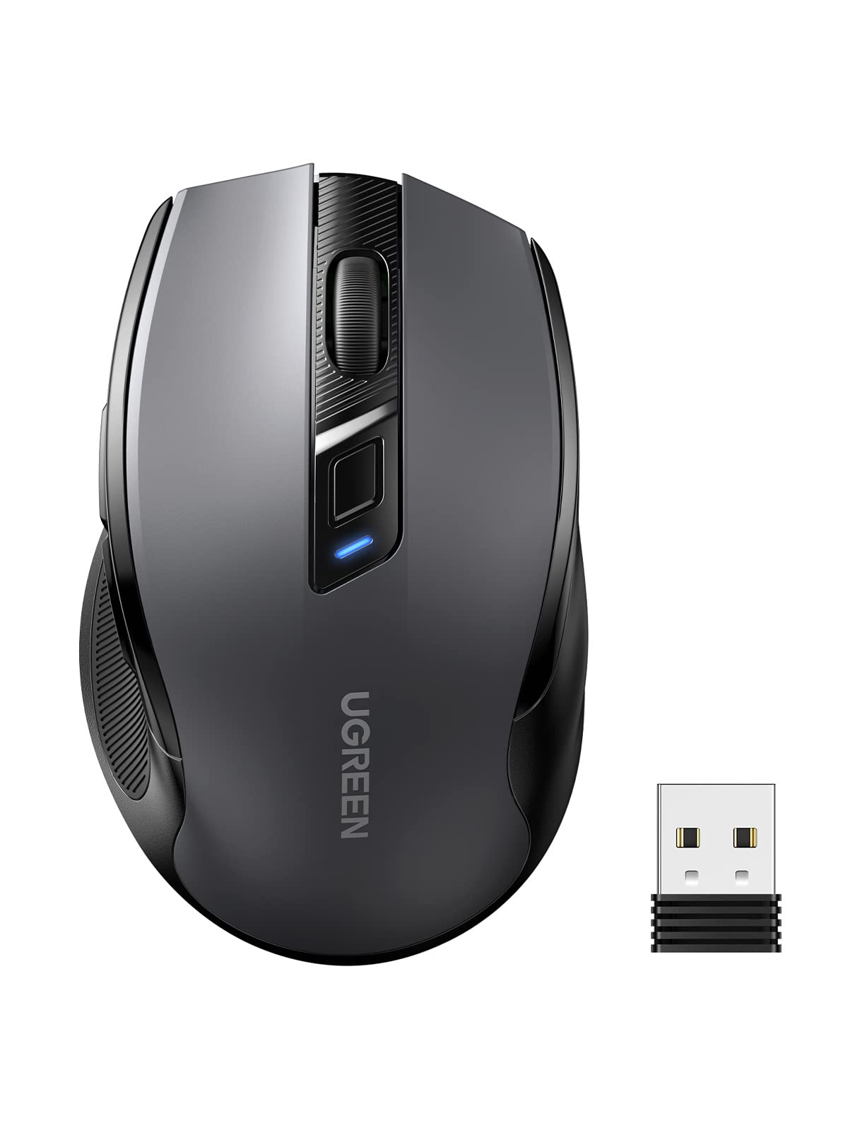 

Бездротова миша UGREEN Bluetooth Quiet Mouse Бездротова 6 кнопок 4000 точок на дюйм 5 рівнів перемикання точок на дюйм Працює від батареї Сумісний із комп’ютером Windows Chromebook чорний
