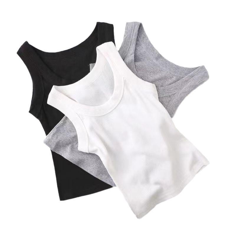 2025 Trendy Anti-Exposure Camisole: Light, High-Elastic Ribbed Spaghetti Strap Outerwear for Spring/Summer, Covers Underarm Area