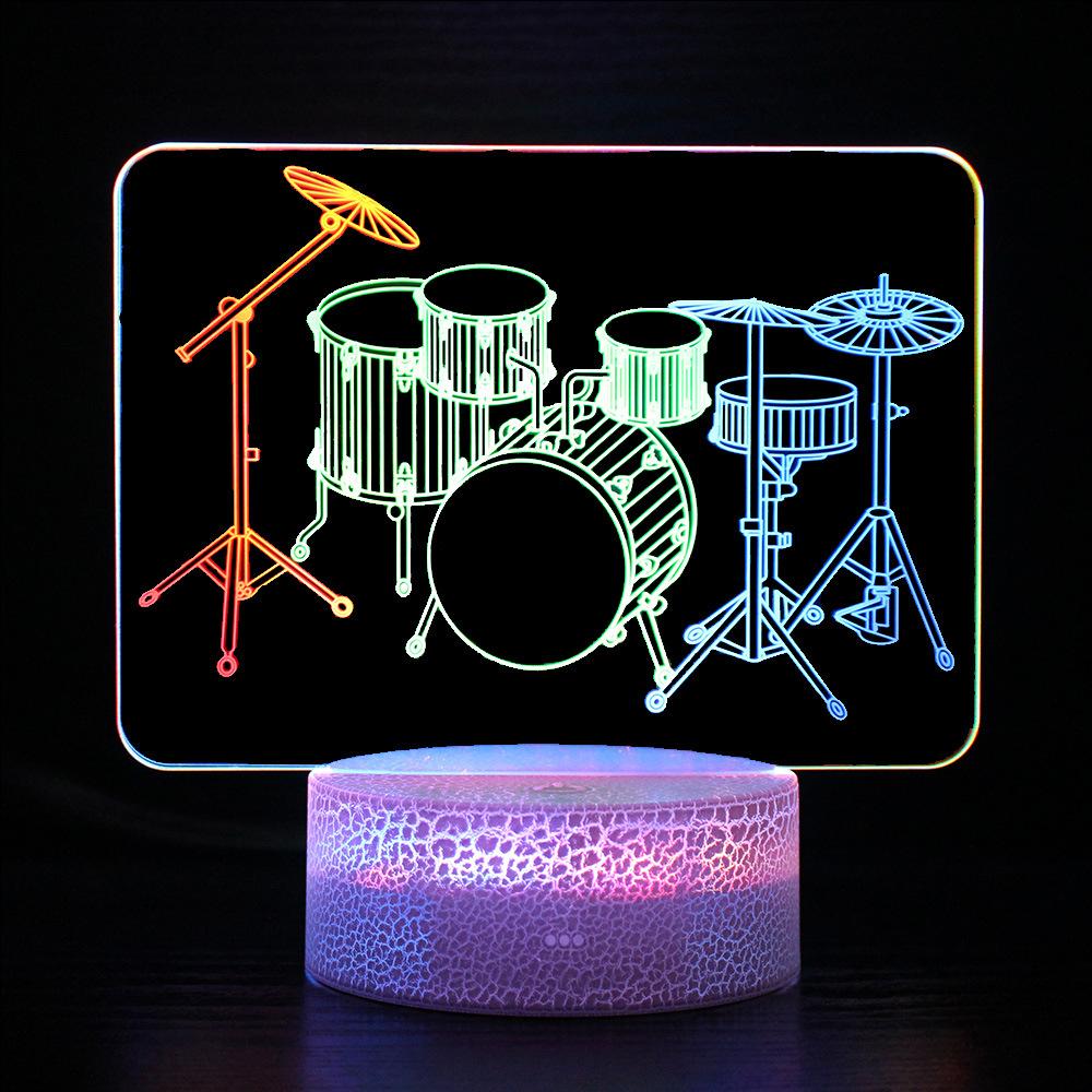 Music Taylor Guitar Music Note Earphones Series Ambient Light Usb Colorful Rgb Night Light Small Desk Lamp