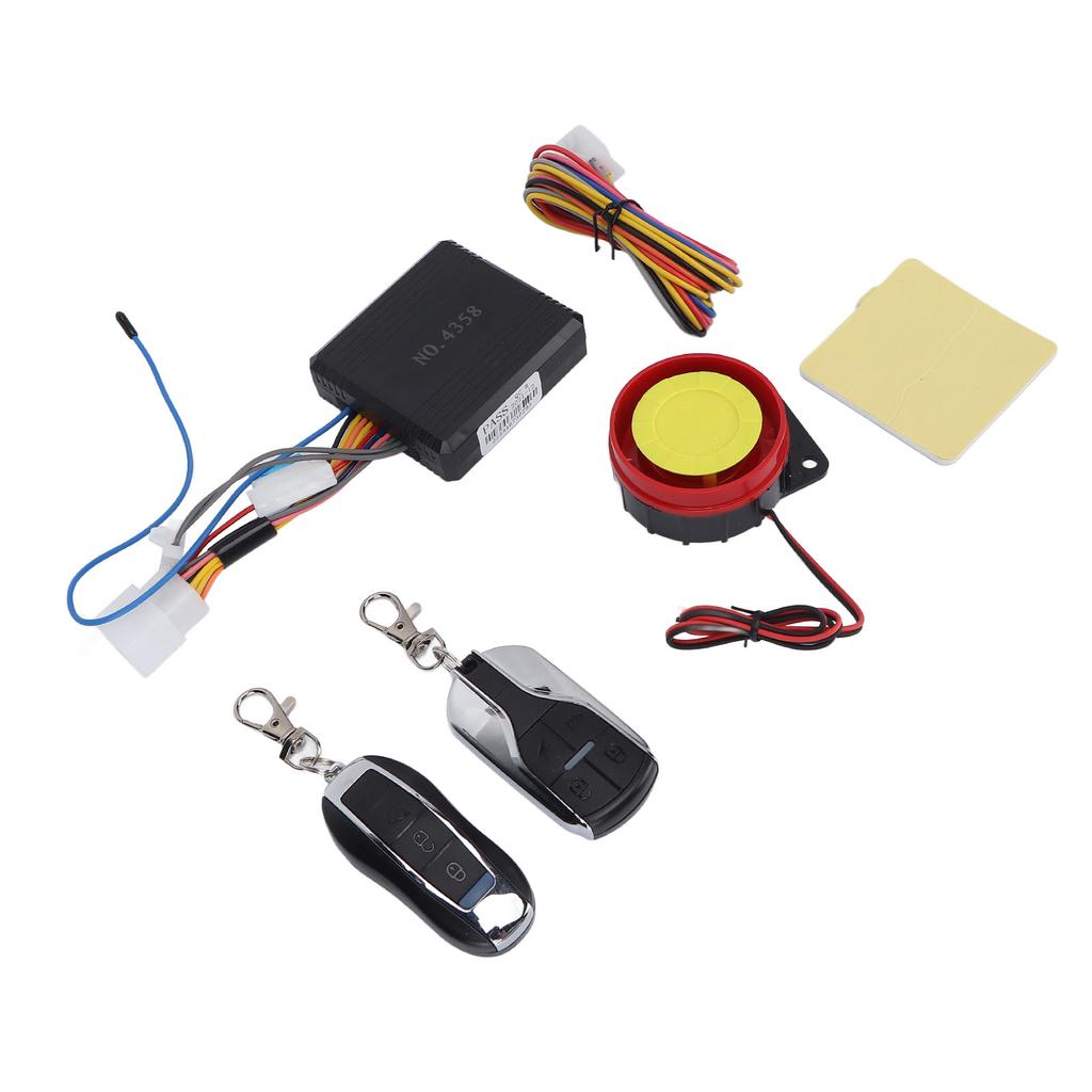 Motorcycle Anti Theft Alarm System Kit One Way Remote Control Waterproof Universal 12V