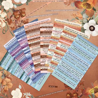 8 adet koleksiyon defteri kağıdı çıkartmalar yaygın olarak kullanılan çıkarılabilir Retro tarzı günlük kaydı Scrapbooking dekoratif zanaat çıkartmalar