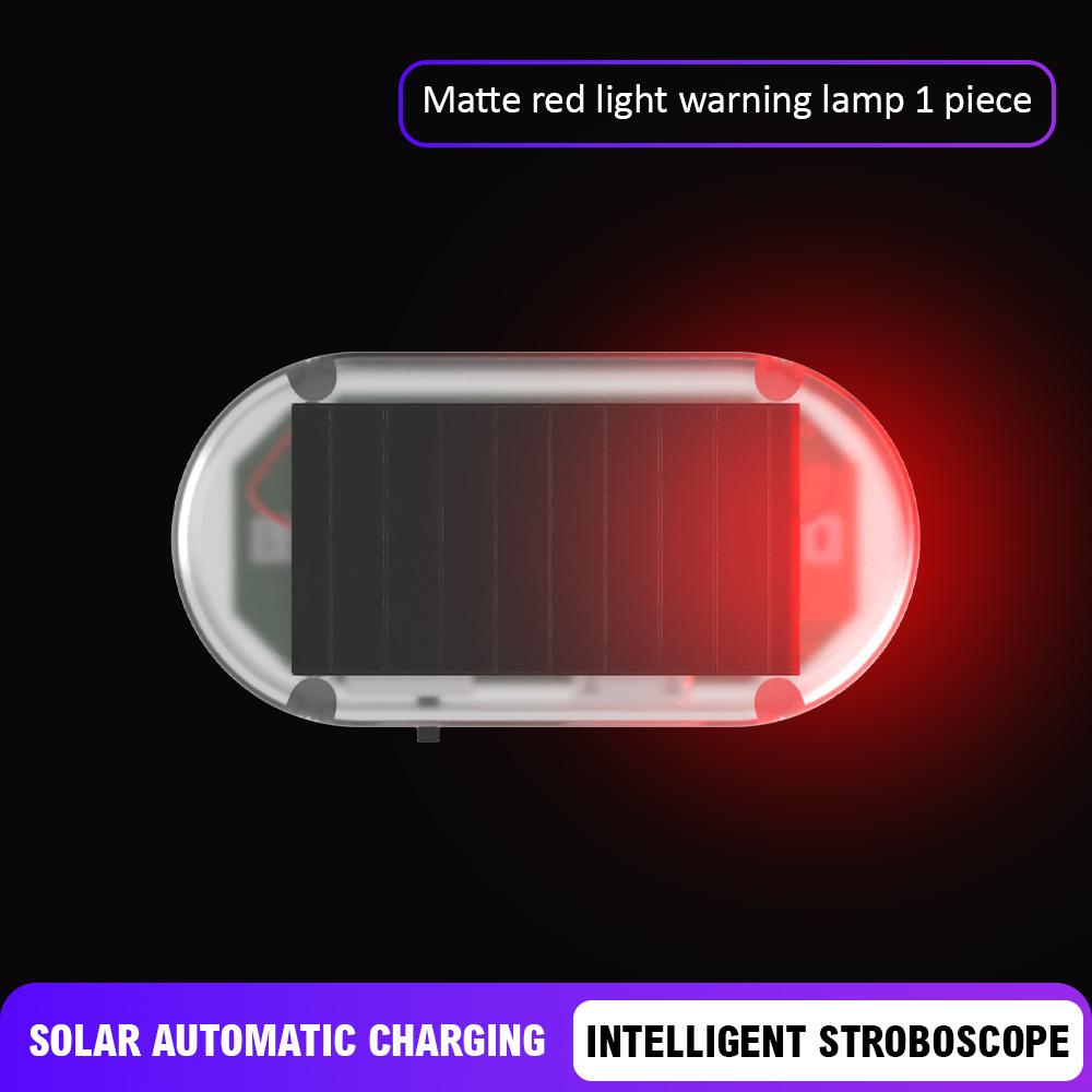 Car Solar Powered Security Strobe Light Dummys Alarm Wireless Warning Anti-Theft Caution Lamps Imitation LED Flashing