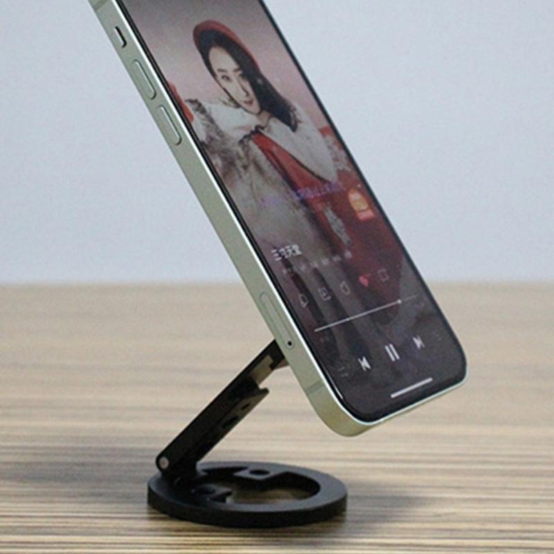 360 Rotating Aluminum Alloy Phone Holder Rack Support Suction Car Mount Magnetic Attachment For Stable Device Positioning