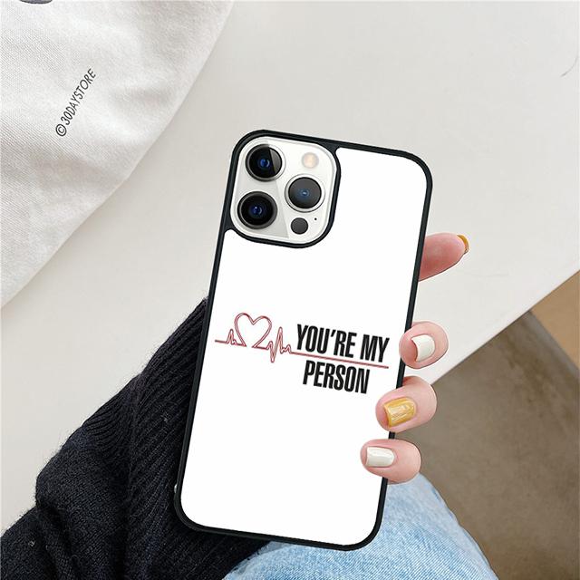 Greys Anatomy You're My Person Phone Case For iPhone 17 Air 15 16e Cover 11 13 14 Pro Max 12 Plus Max Fundas