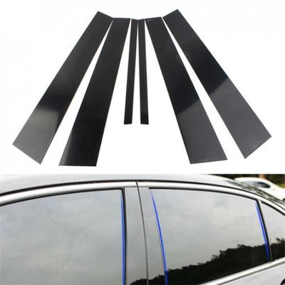 6Pcs Door Cover Piano Window Trim Kit Black Pillar Posts For Acura TL 2004-2008