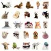 50pcs Animal Stickers Waterproof PET Self-Adhesive Decals with Playful Dog, Cat, Hedgehog & Guinea Pig Designs for Phone, Laptop, Luggage, Helmet