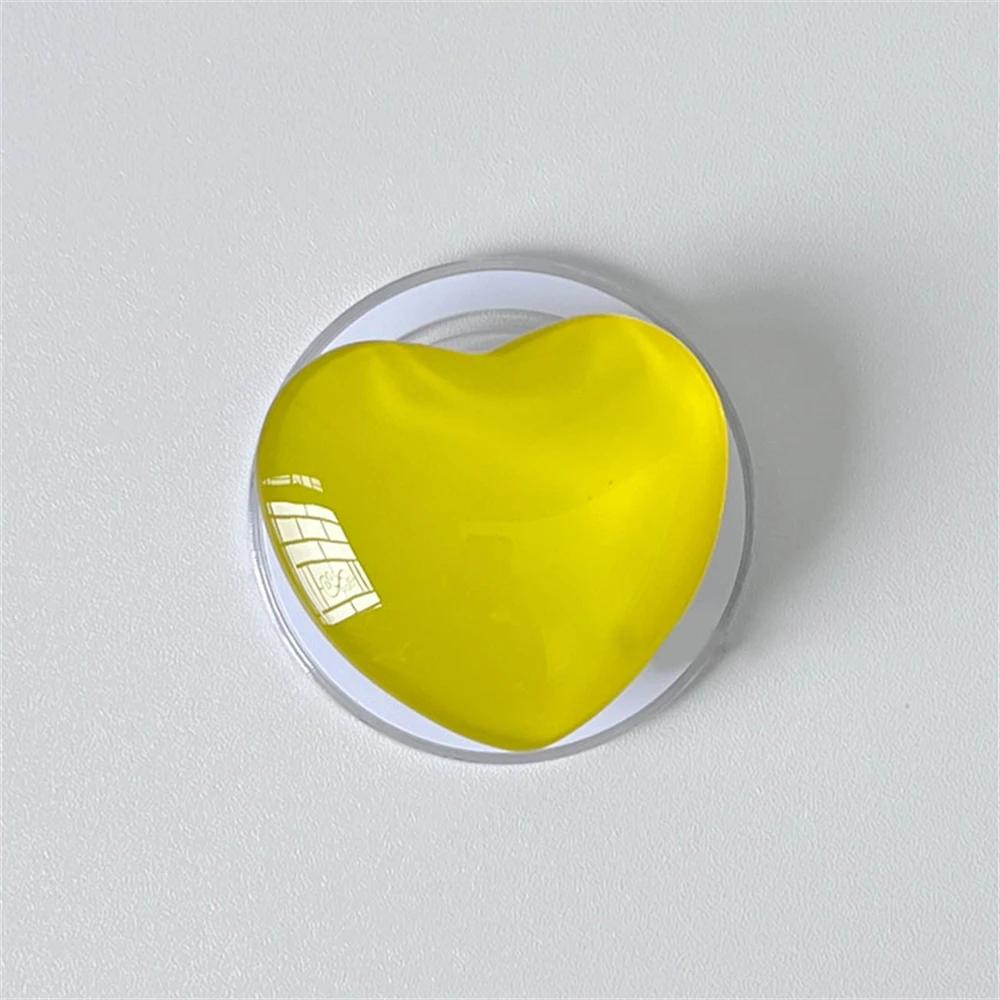 Korean Cute 1D Glass Love Heart For Magsafe Magnetic Phone Griptok Grip Tok Stand For iPhone Wireless Charging Holder Bracket