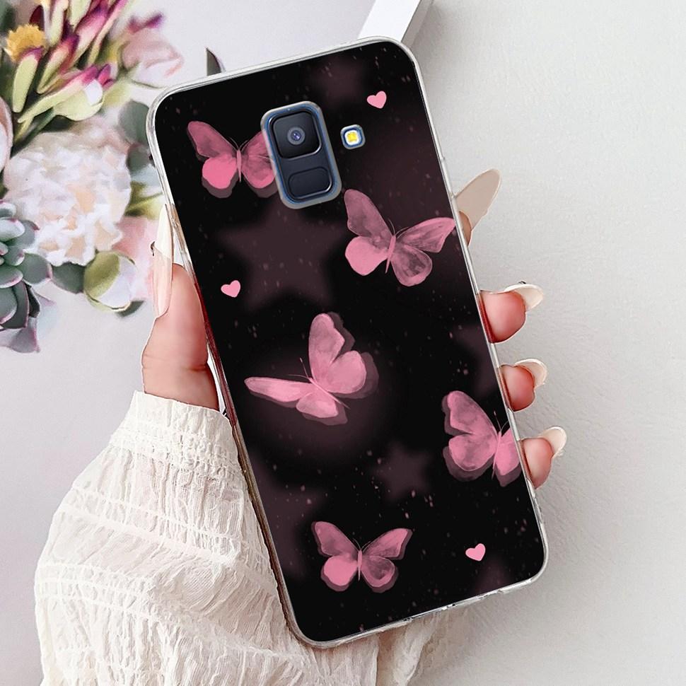 For Samsung Galaxy A6 2018 Case Luxury Painted Cover Soft Silicone Phone Case For Samsung A 6 A6 GalaxyA6 2018 Back Cover Coque