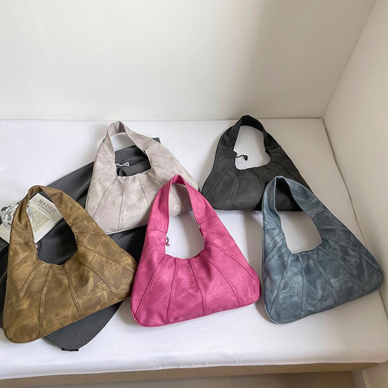 Simple Shoulder Bag Vintage Hobo Bag Large Capacity Handbag Tote Bag Minority Design Fashionable Crescent Bag Students
