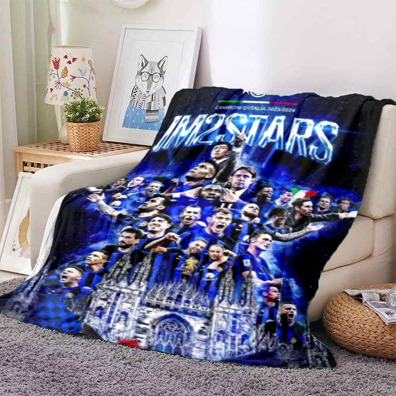 Famous F.C. Internazionale Milano football player Lautaro Martínez blanket Soft four season home bed office travel outdoor warm blanket L10