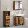 Bathroom Furniture Set with Drawers 3 Pcs Reclaimed Wood Effect Particleboard